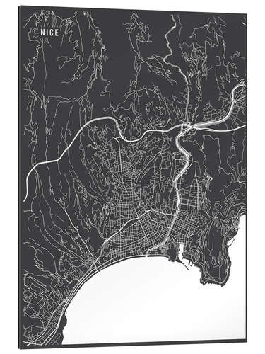 Galleriprint Nice France Map