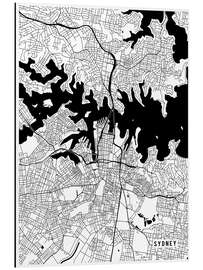 Tableau en aluminium Sydney Australia Map