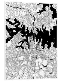 Cuadro de PVC Sydney Australia Map