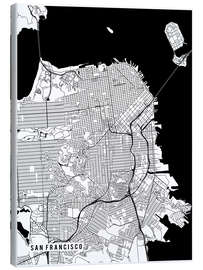 Canvas-taulu San Francisco USA Map