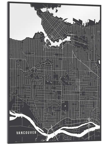 Acrylglas print Vancouver Canada Map