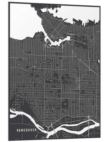 Cuadro de PVC Vancouver Canada Map