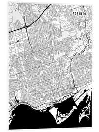 Stampa su vetro acrilico Toronto Canada Map