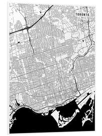 Foam board print Toronto Canada Map