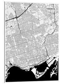 Quadro em plexi-alumínio Toronto Canada Map