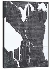 Canvas print Seattle USA Map