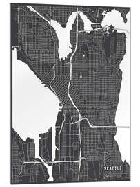 Galleritryck Seattle USA Map