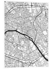 Cuadro de metacrilato Paris France Map