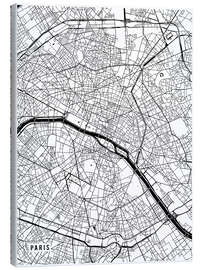 Canvas print Paris France Map