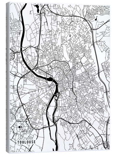 Canvastavla Toulouse France Map