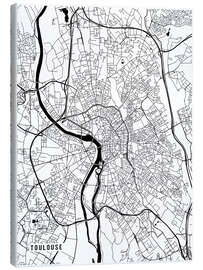 Canvas print Toulouse France Map