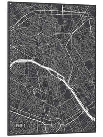 Magnettafel Paris Frankreich Karte