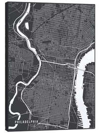 Canvas print Philadelphia USA Map