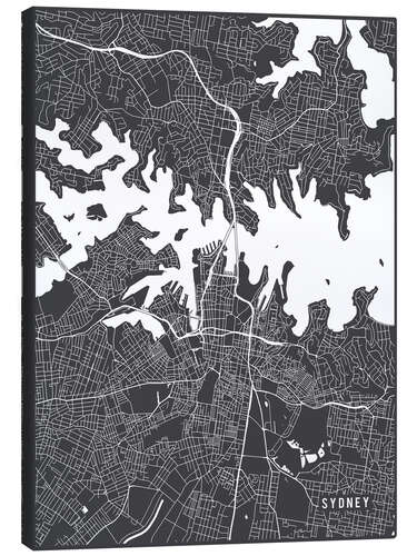 Canvas-taulu Sydney Australia Map