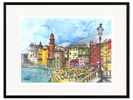 Plakat artystyczny premium w ramie Camogli