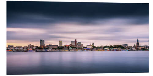 Acrylic print Hamburg skyline