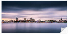 Wandsticker Skyline von Hamburg