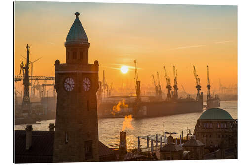 Gallery Print Sonnenuntergang Landungsbrücken | Hamburg