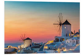 Stampa su PVC Santorini sunset