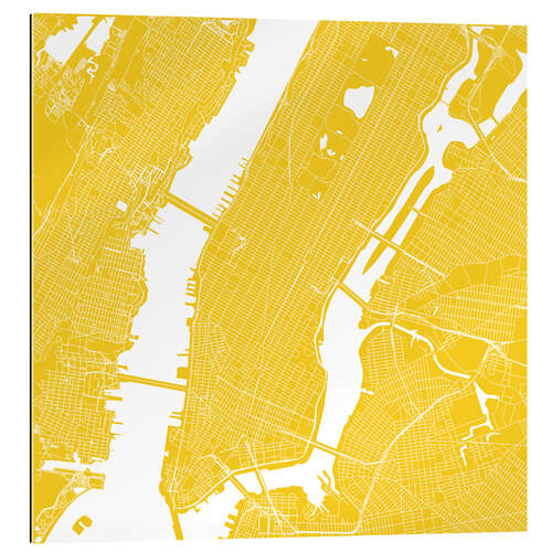 Galleritryck City map of New York, yellow