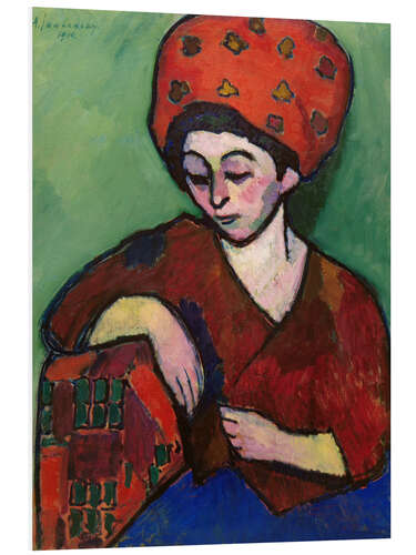 Foam board print Helene with Colored Turban