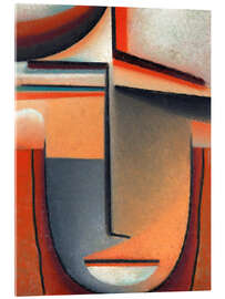 Acrylic print Abstract head, tragedy