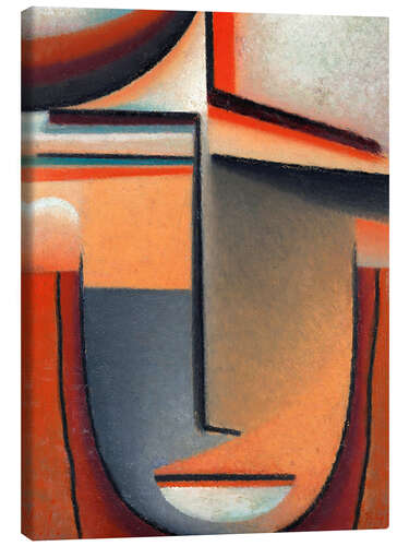 Quadro em tela Abstract head, tragedy