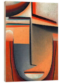 Obraz na drewnie Abstract head, tragedy