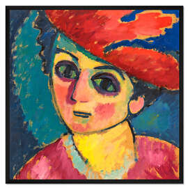 Gerahmter Kunstdruck Frauenkopf