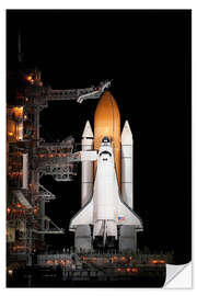 Selvklebende plakat Space shuttle Atlantis