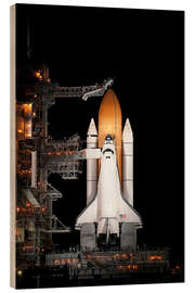 Wood print Space shuttle Atlantis