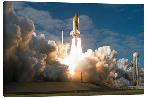 Canvas print Space shuttle Atlantis lifts off