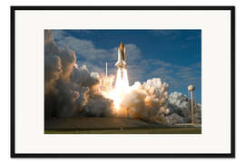 Gerahmter Kunstdruck Space Shuttle Atlantis hebt ab