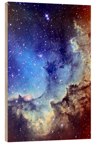 Wood print NGC 7380 Emission Nebula in Cepheus