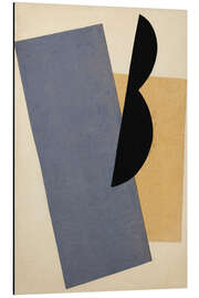 Magnettafel Komposition blau gelb schwarz