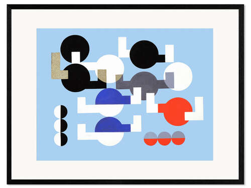 Kunsttryk i ramme Composition of Circles and Overlapping Angles