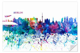 Wall sticker Skyline BERLIN Colorful Silhouette PL