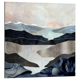 Magnettafel Blauer Bergsee