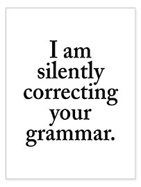 Wandbild  I Am Silently Correcting Your Grammar - Creative Angel