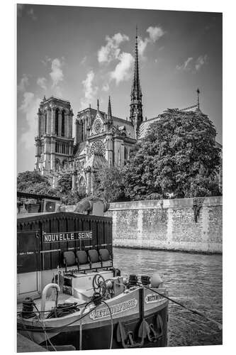 Foam board print Notre Dame & River Seine, Paris