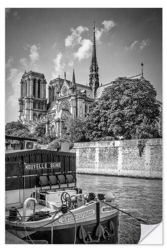 Wandsticker Kathedrale Notre-Dame de Paris an der Seine