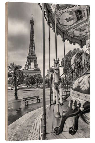 Hout print Typical Paris