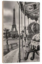 Hout print Typical Paris