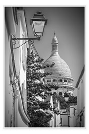 Póster Montmartre y la basílica de Sacré Cœur