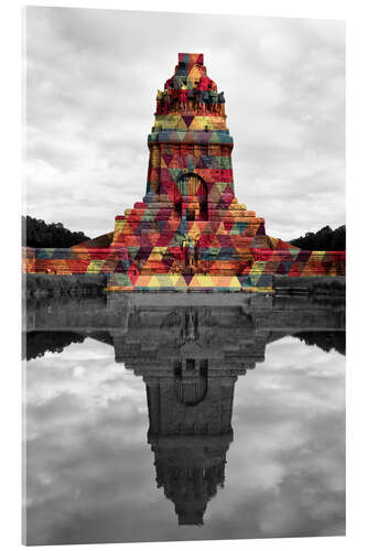 Acrylglas print Monument to the battle of the nations Colour Pop