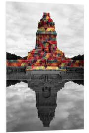 Foam board print Monument to the battle of the nations Colour Pop