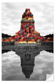 Selvklebende plakat Monument to the battle of the nations Colour Pop