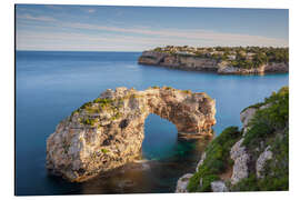 Aluminium print Es Pontàs, rock gate in Mallorca