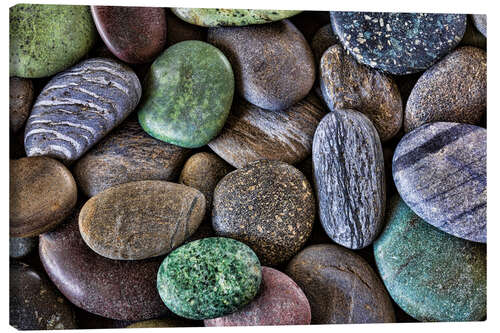 Canvastavla Colorful beach stones