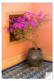 Selvklebende plakat Decorative bougainvillea